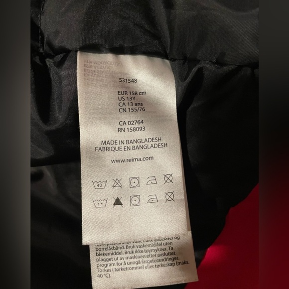 Reima Pink Girls winter jacket size 13-14Y - Picture 6 of 6